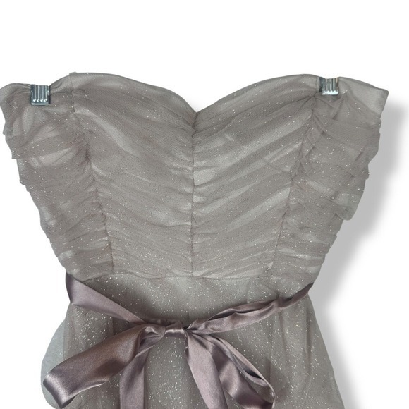 Y2K 2000s Teeze Me Strapless Glitter Tulle Party Dress Juniors Size 3 Fairy Club - Picture 7 of 8